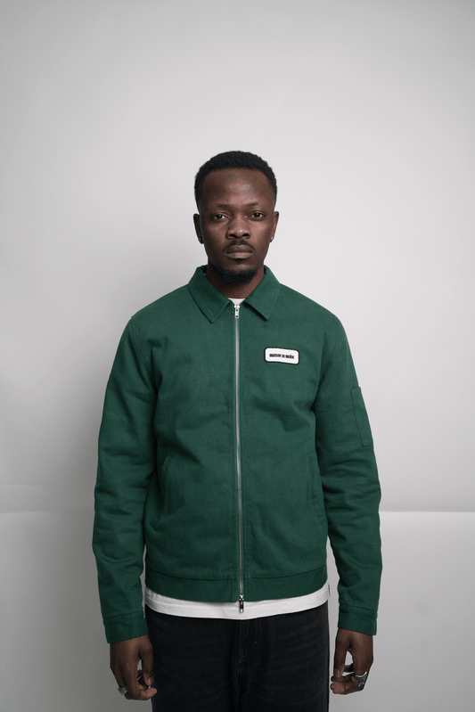 Forest Green Double Zip Work Jacket