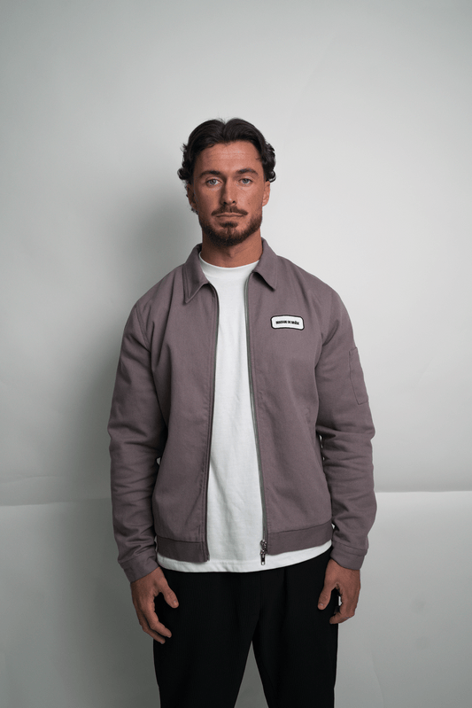 Grey Double Zip Work Jacket