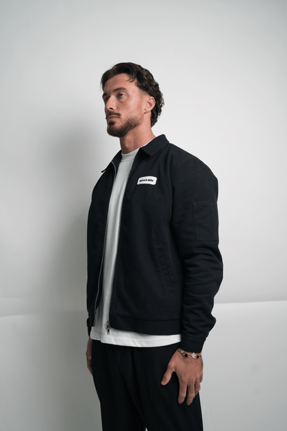 Black Double Zip Work Jacket