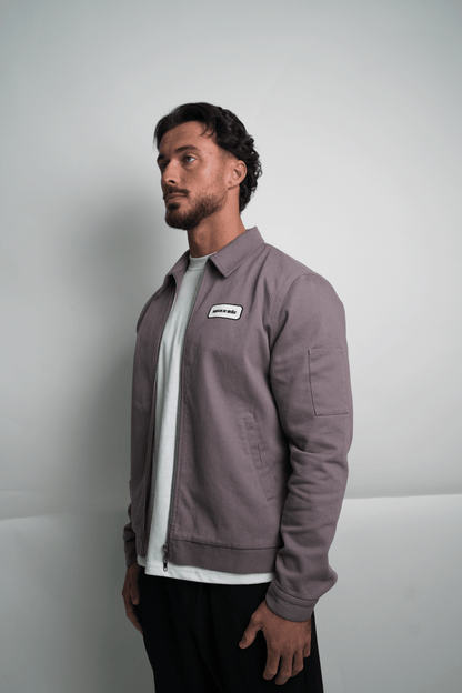 Grey Double Zip Work Jacket