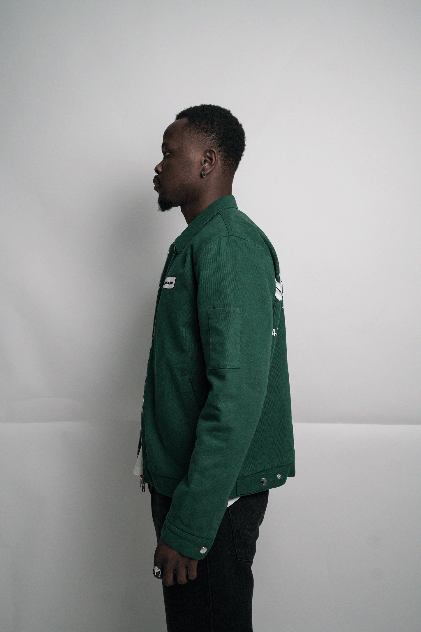 Forest Green Double Zip Work Jacket