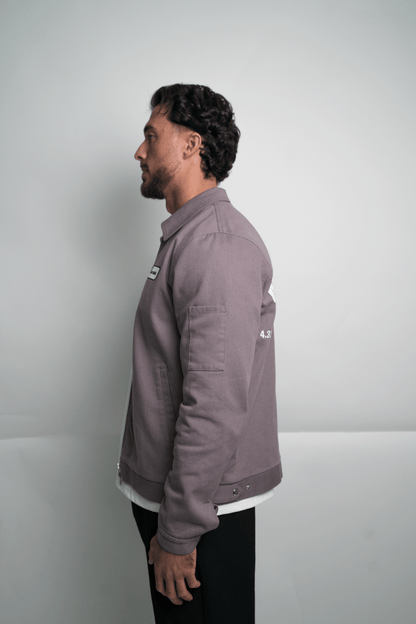 Grey Double Zip Work Jacket