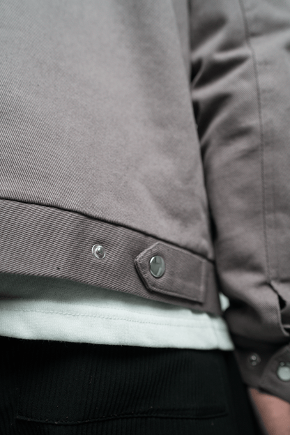 Grey Double Zip Work Jacket